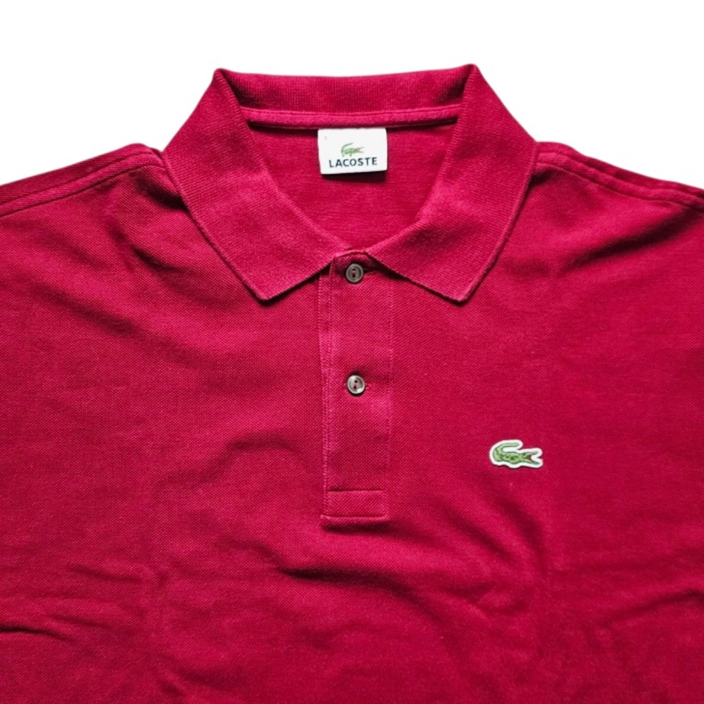 Lacoste Men's Burgundy Polo Shirt Size 6
